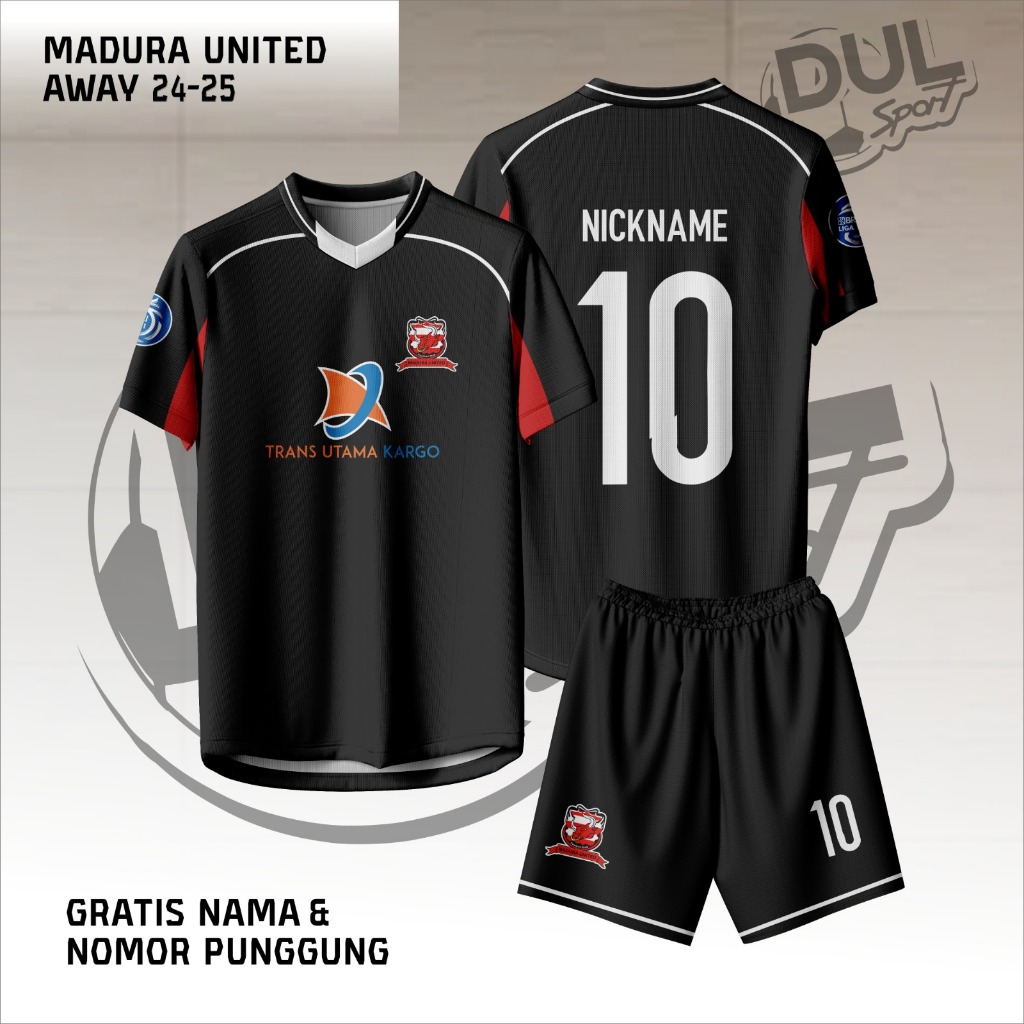 Jersey Madura United Away Hitam 24/25