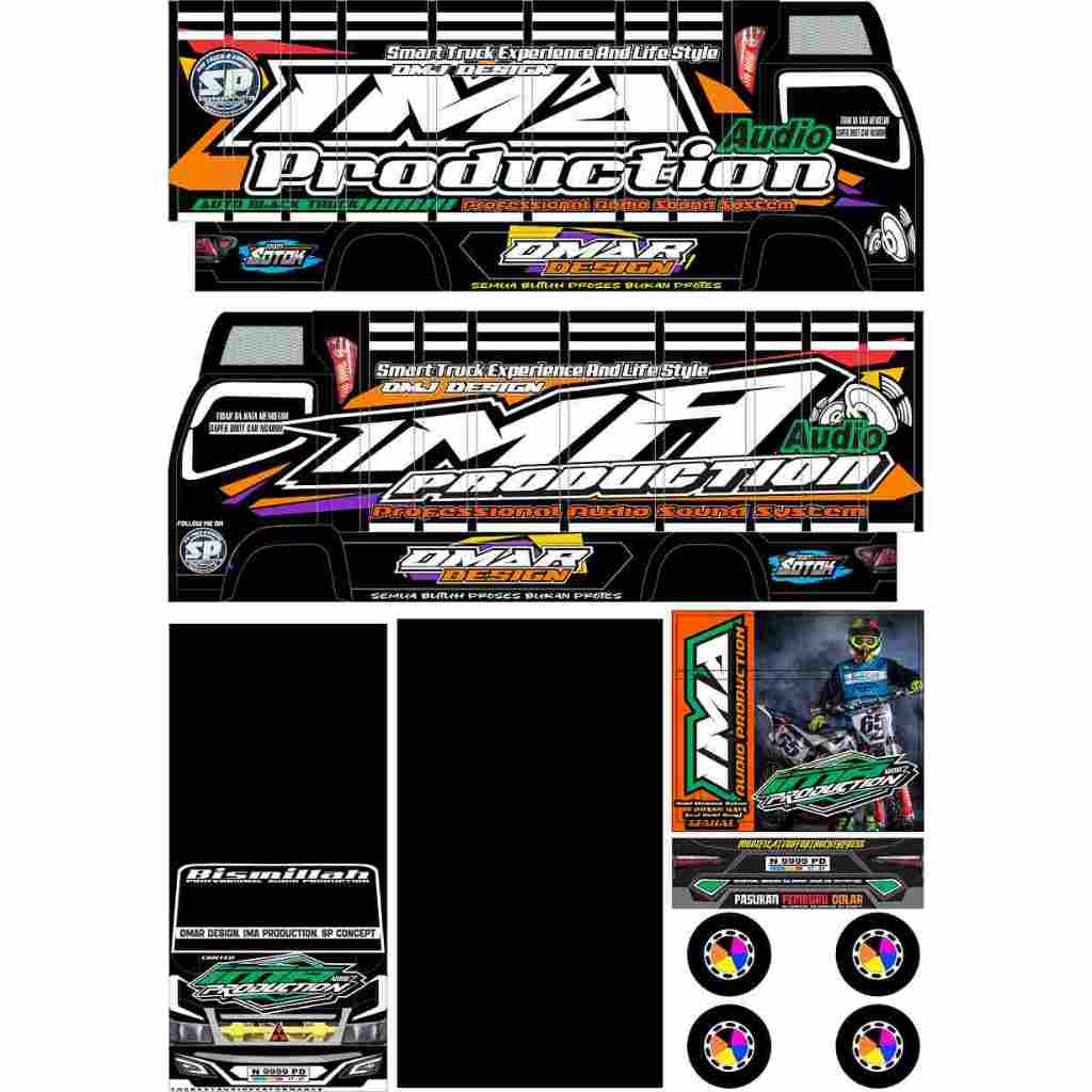 STIKER MINIATUR TRUK IMA AUDIO PRODUCTION