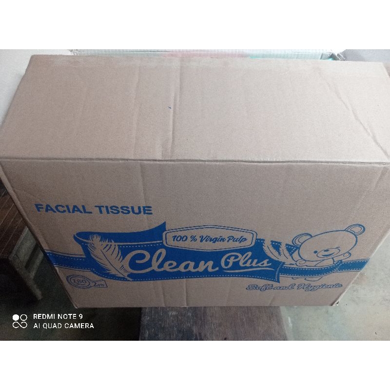 tisu clean plus 180shett. 1 karton isi 60tisu