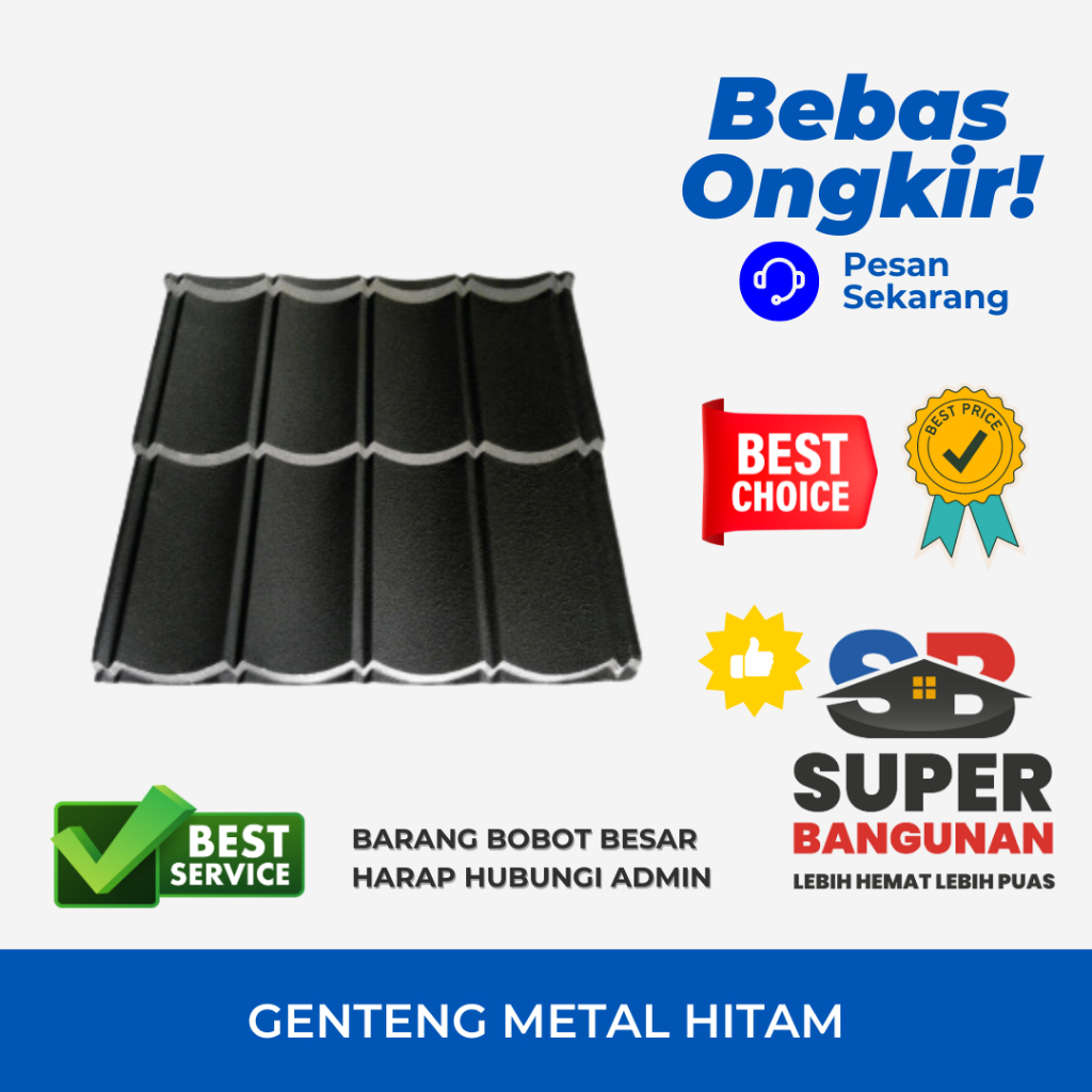 GENTENG METAL WARNA HITAM
