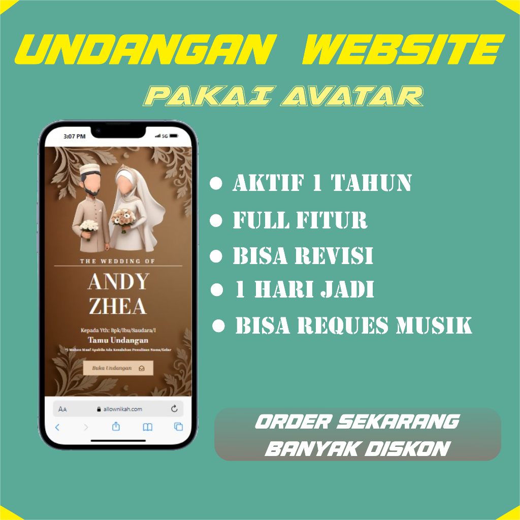 Undangan Pernikahan Website I Undangan Website Tanpa Foto