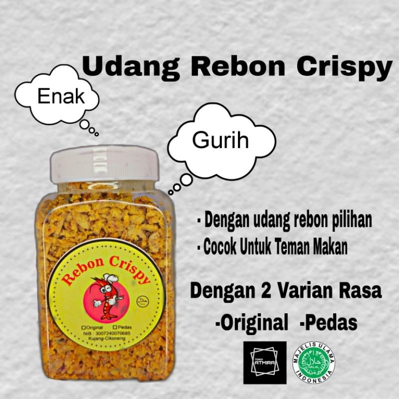 

REBON CRISPY udang rebon crispy rasa Original dan Pedas