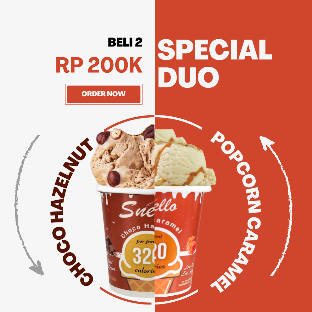 

Snello Gelato - DUO HEMAT - Es Krim Rendah Kalori