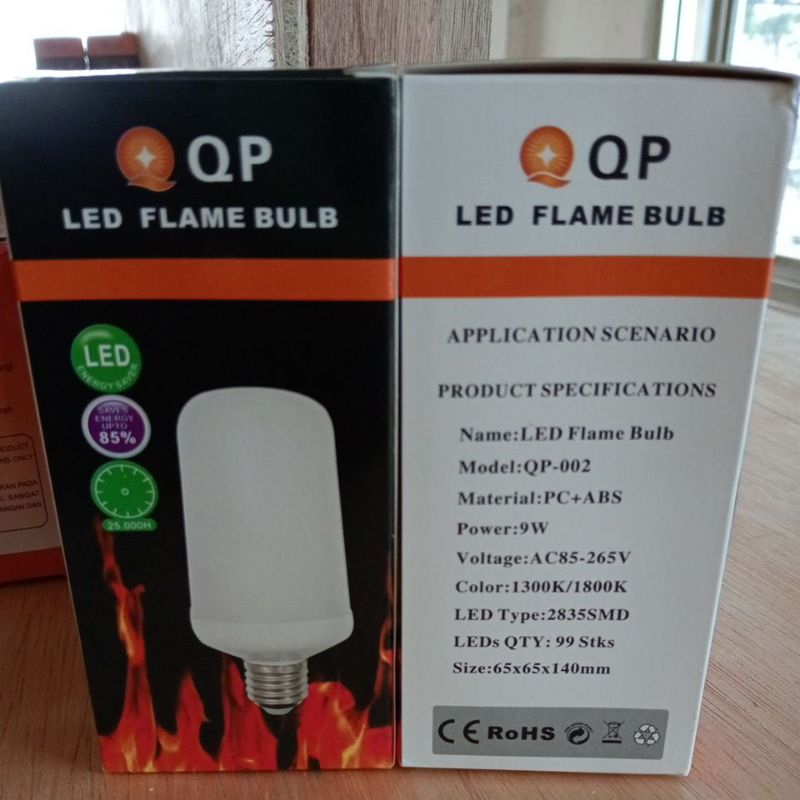 QP LED Lampu  Api FLAME BULB LED HEMAT ENERGI 85%