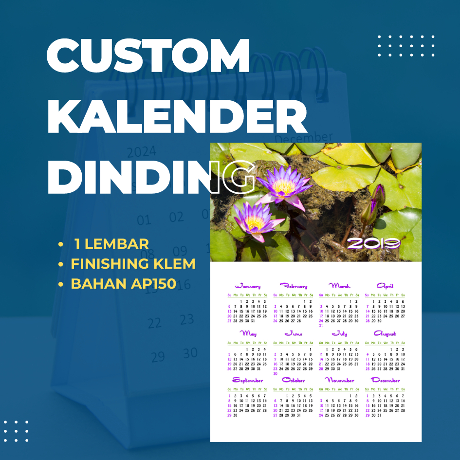 

Kalender dinding custom 1 lembar tahun 2025 Custom Foto Sendiri