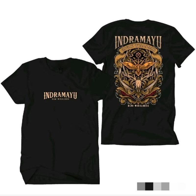KAOS KOTA INDRAMAYU CORAK GOLD BINGKAI // KAOS KOTA INDRAMAYU