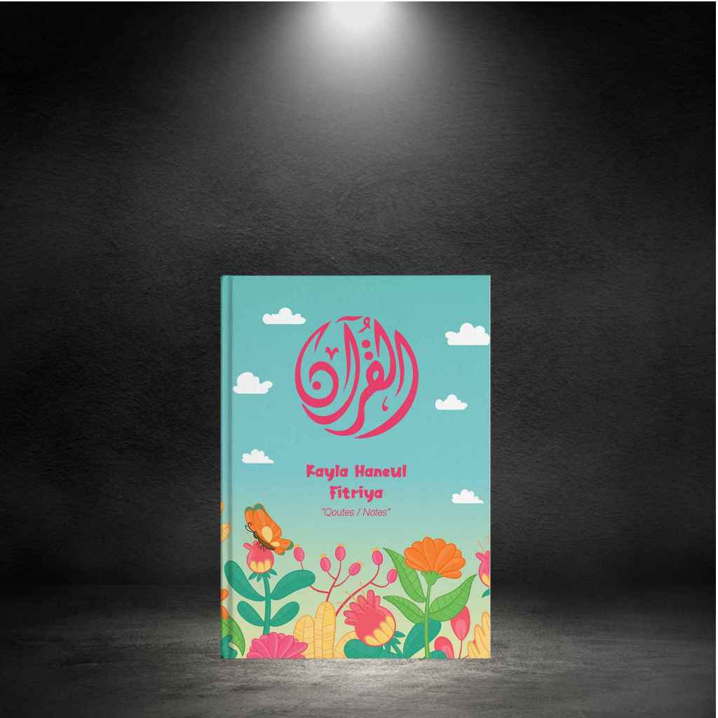 AL Quran Custom Nama dan Bisa Tulis Nama di Cover Motif Anak Perempuan