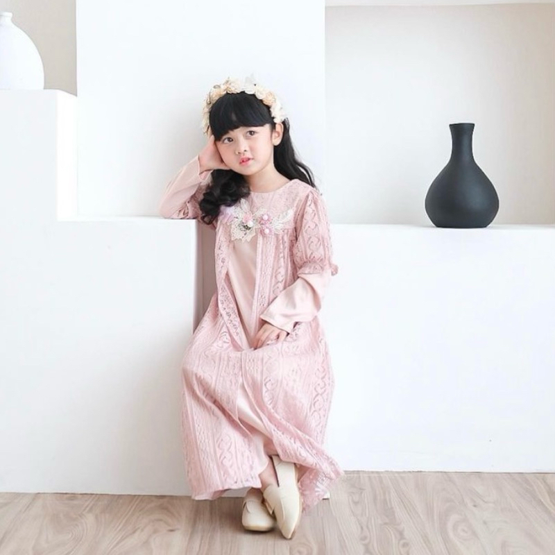 Dress muslim Balloon Party Pink