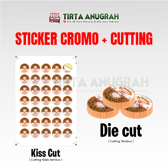 

TIRTA ANUGRAH - Sticker CROMO CUTTING A3+ / STICKER CUSTOM A3+ / STICKER CROMO DIECUT