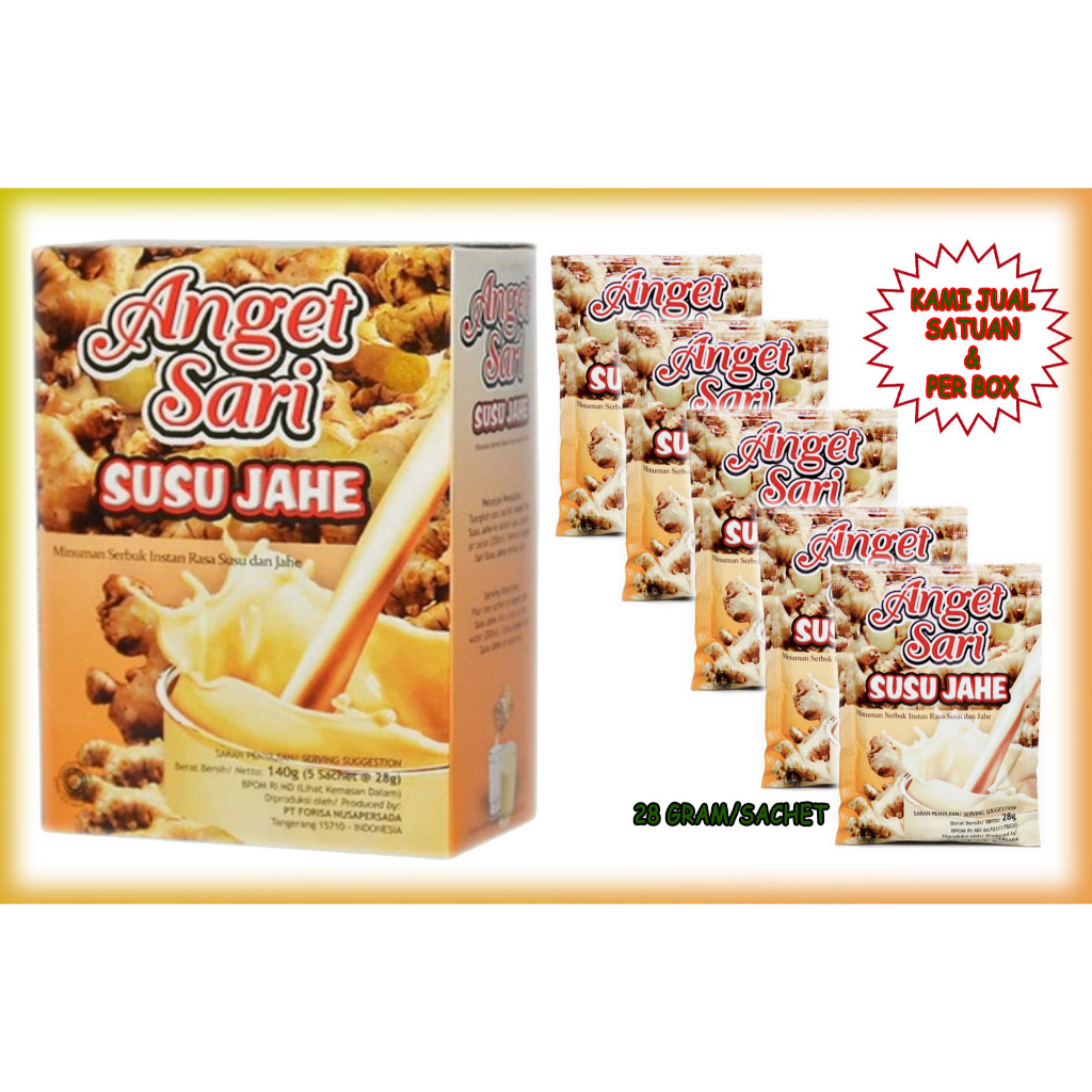 

Anget Sari Susu Jahe dijual per sachet 28 gram