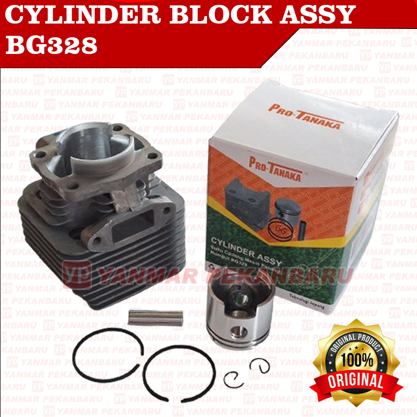 328 Cylinder Block Assy Blok Komplit Mesin Rumput 328 338 Pro tanaka