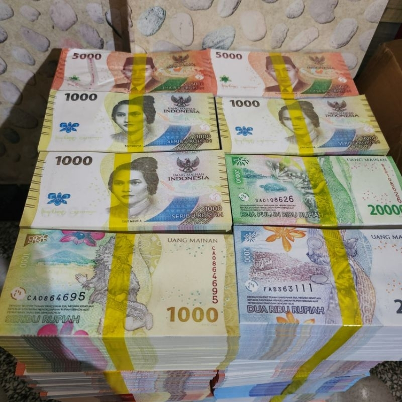 Uang Replika Rupiah Uang Mainan Untuk Mahar Buket Edukasi 1000 lembar