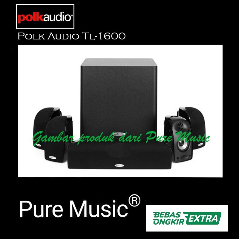Polk Audio TL1600 Speaker 5.1 Sattelite Home Theatre TL-1600 Garansi