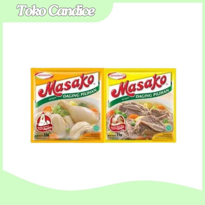 

Masako 9 Gr Varian Sapi/Ayam (1 Renceng/12 Sachet)