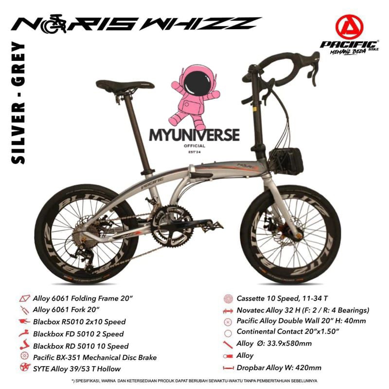 SEPEDA LIPAT ANAK PACIFIC NORIS WHIZZ UKURAN 20 INCH SEPEDA LIPAT FOLDING BIKE MURAH