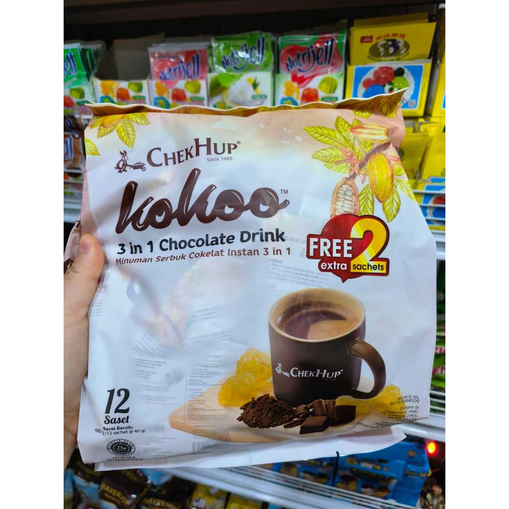 Chekhup KOKOO  Coklat 3 IN 1 Hot Chocolate Drink INSTAN  With Hazelnut 3 IN 1