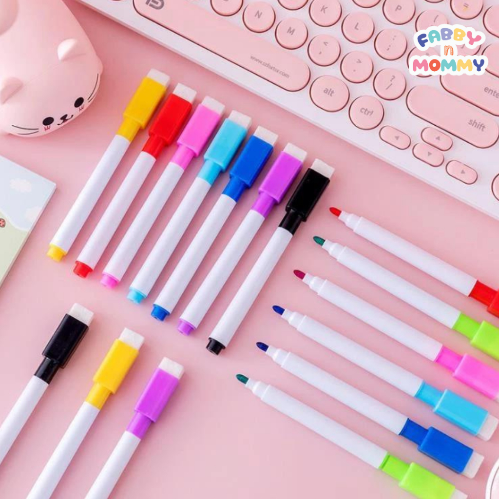 

[FABBYNMOMMY] - 1 SET ISI 8 WARNA SPIDOL WIPE N CLEAN / SPIDOL BISA DIHAPUS / SPIDOL WHITEBOARD