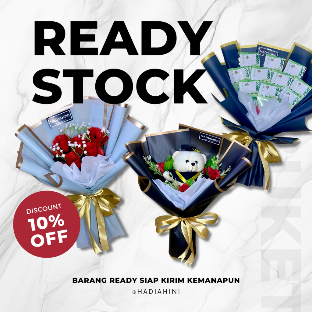 Buket Ready Stock Bandung | Siap Kirim | Buket Bunga Matahari | Buket Uang | Buket Wisuda | Buket Pr