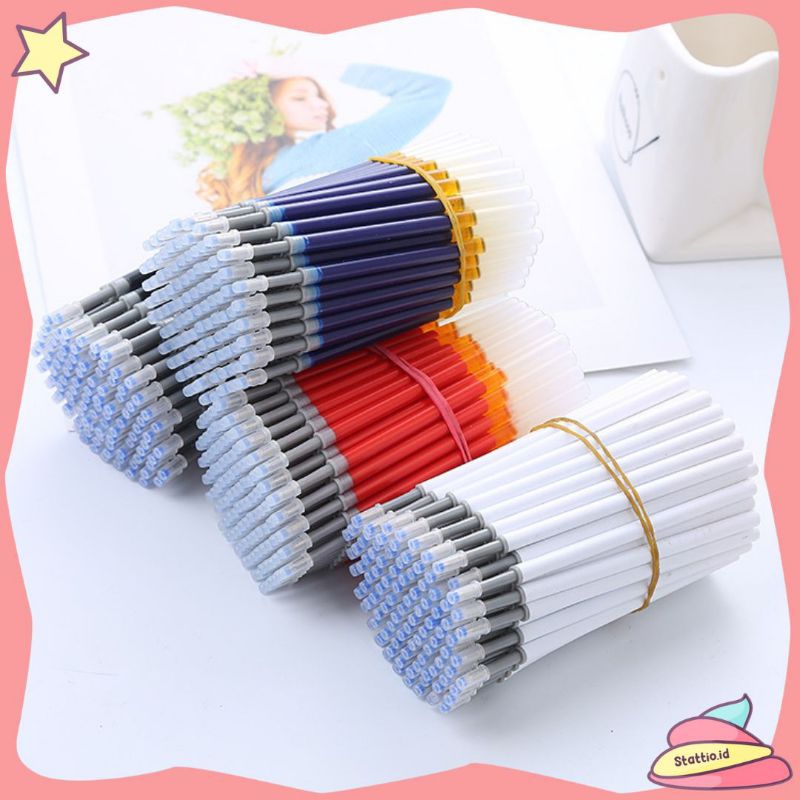 

Stattio - Refill Pena Isi Ulang Pulpen Bolpen Tinta Refill Polos Merah Jarum Hitam Jarum Biru Jarum