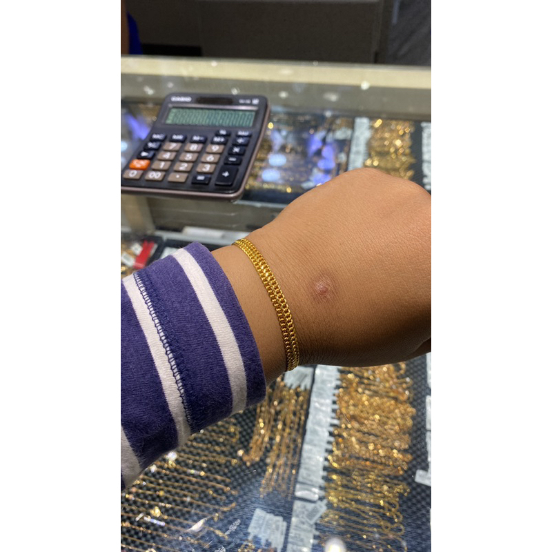 gelang emas putih sisik naga 10gr