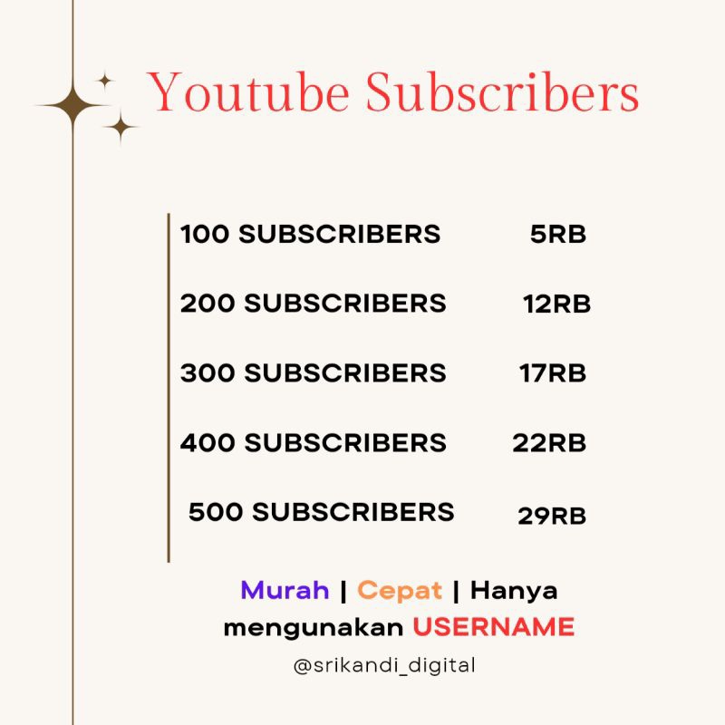 Subscribe Youtube Murah & Cepat