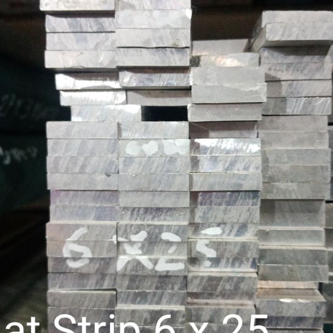 Hematku Plat Strip Alumum 6mm x 25mm x  strip alumunium