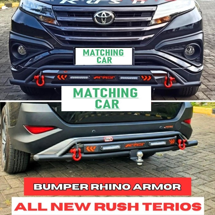 Paket Tanduk Towing Bar All New Rush Terios Bumper Rhino Armor