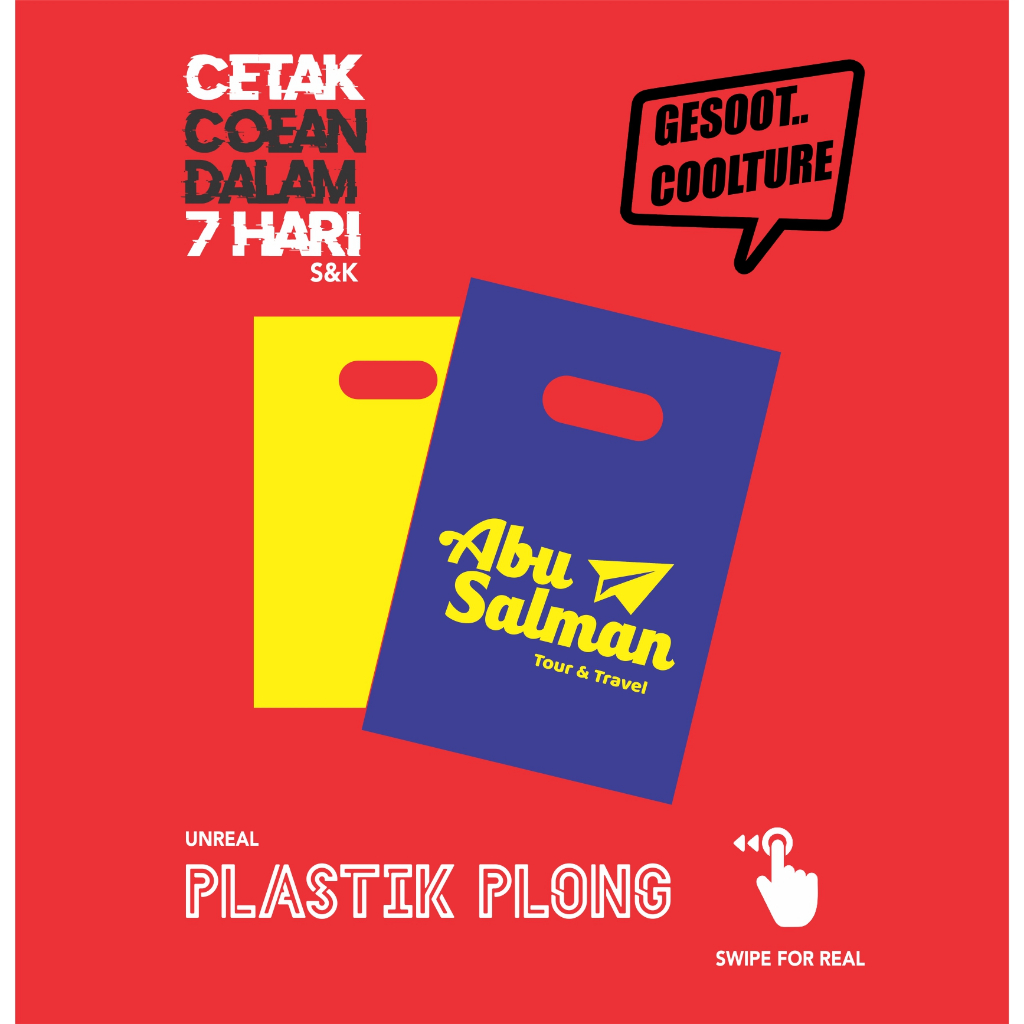 Sablon Plastik Plong HD 35x50 kantong plastik olshop kresek shoping bag