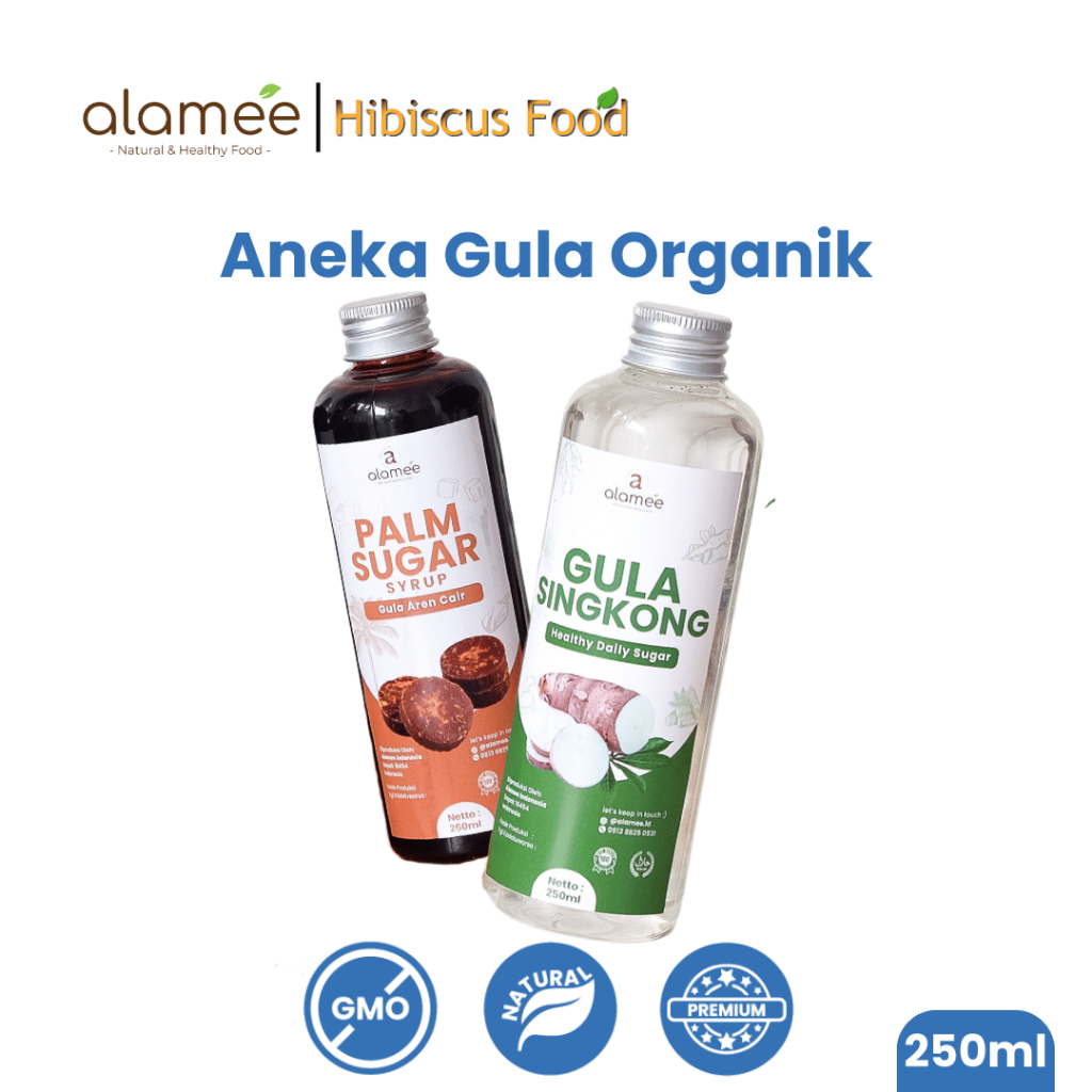 

ALAMEE Gula Aren Cair Singkong Ketela Palm Sugar Cair Organic Organik Pure Murni Sirup Pemanis 250ml