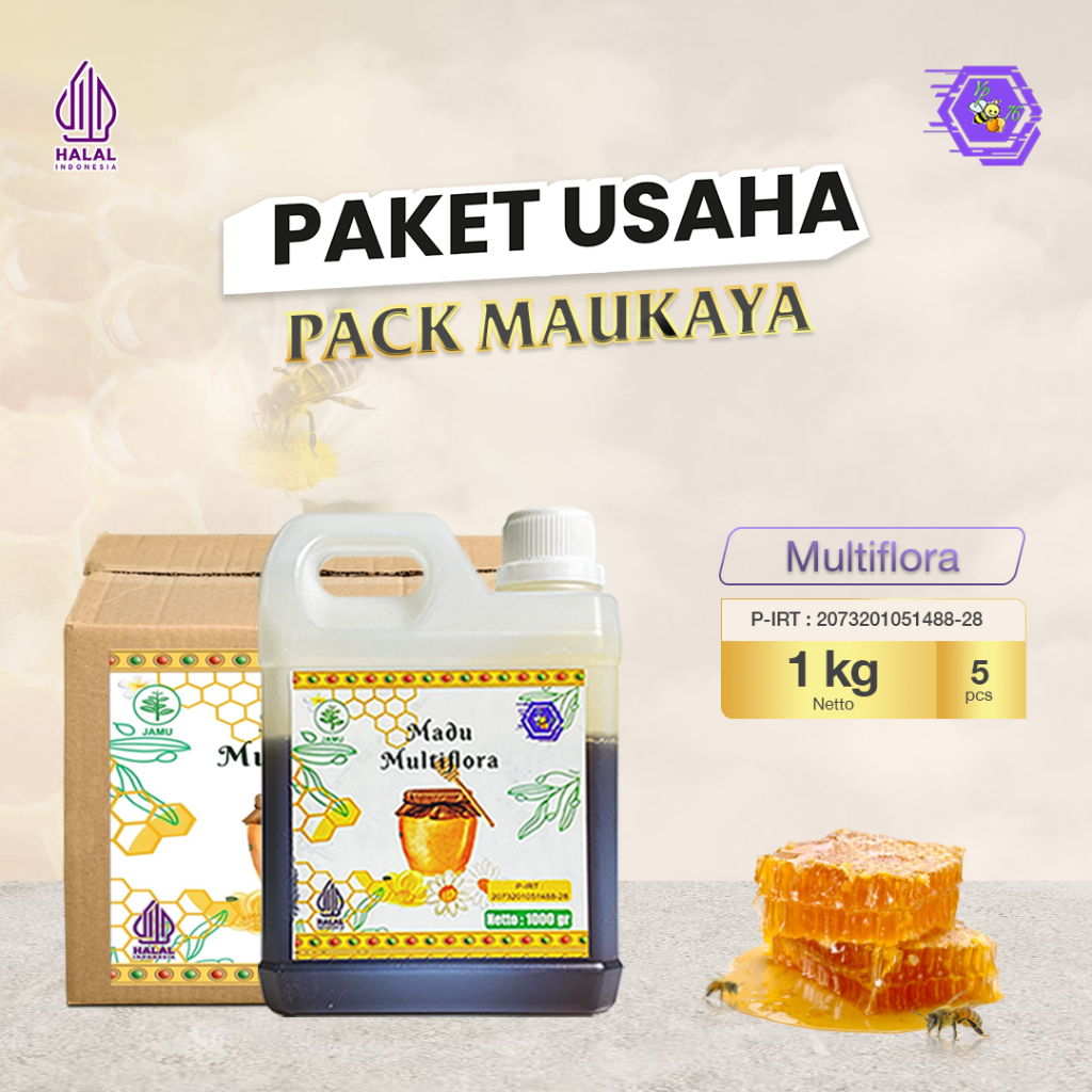 

MADU YP76 - PAKET USAHA MADU ASLI MURNI NEKTAR MULTIFLORA (1Kg) SUPER PREMIUM GRADE A 100% Madu Hutan Sumatra Alami Pure Natural Raw Honey Minuman Herbal Premium Kesehatan Meningkatkan Daya Tahan Nutrisi Tubuh