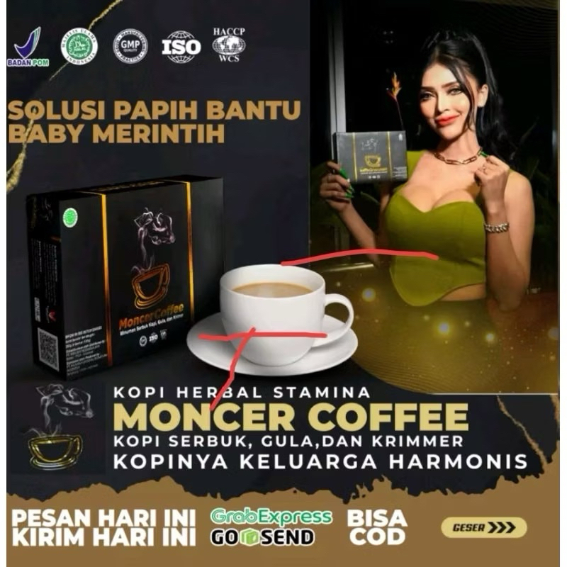 

monceer coffe original - 1box isi 8sachet BPOM & halal