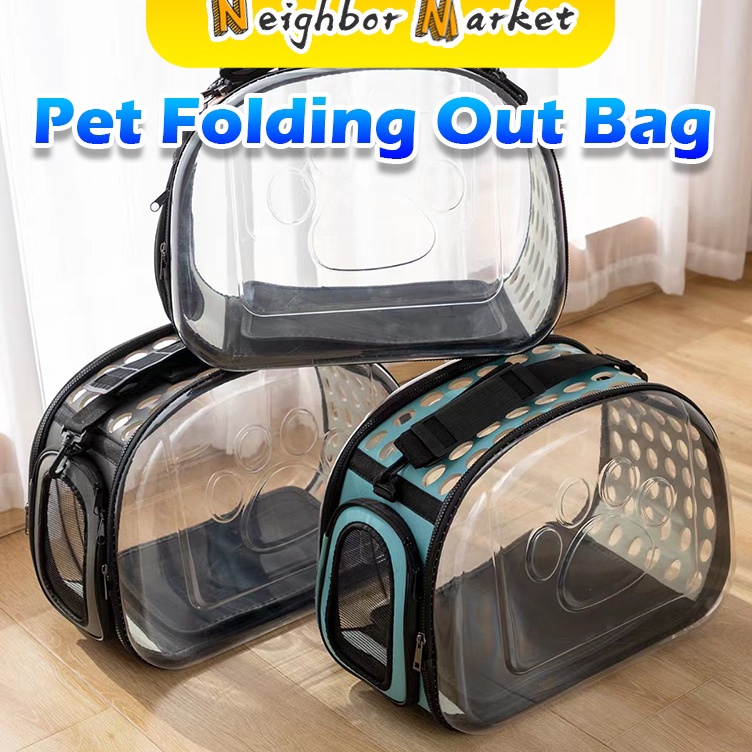 Grosir Merakyat  kucing Tas Transparan Tas Kucing Lipat Aksesoris Kucing Kantong Backpack Hewan Astr