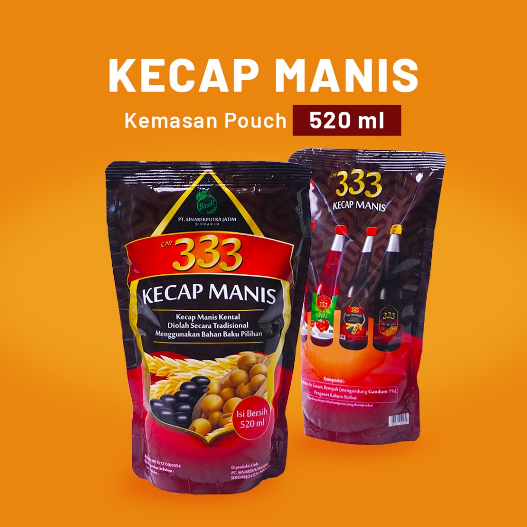

Cap 333 Kecap Manis Pouch 520ml – Kental Pekat, Manis Legit, Halal