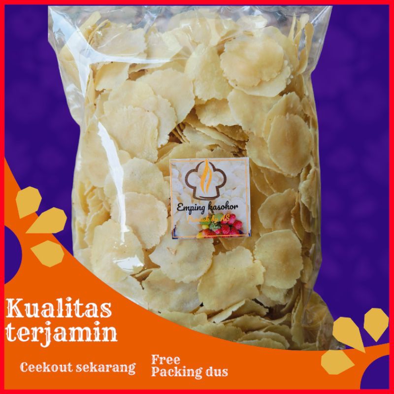 

Emping melinjo SUPER tipis 1kg 1-2 biji ASlI khas banten/emping melinjo asli renyah emping kering mentah free packing dus