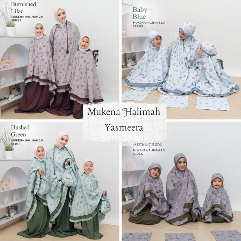 YASMEERA - Mukena Couple Halimah by YASMEERA / mukena dewasa // mukena balita // Katun Palton
