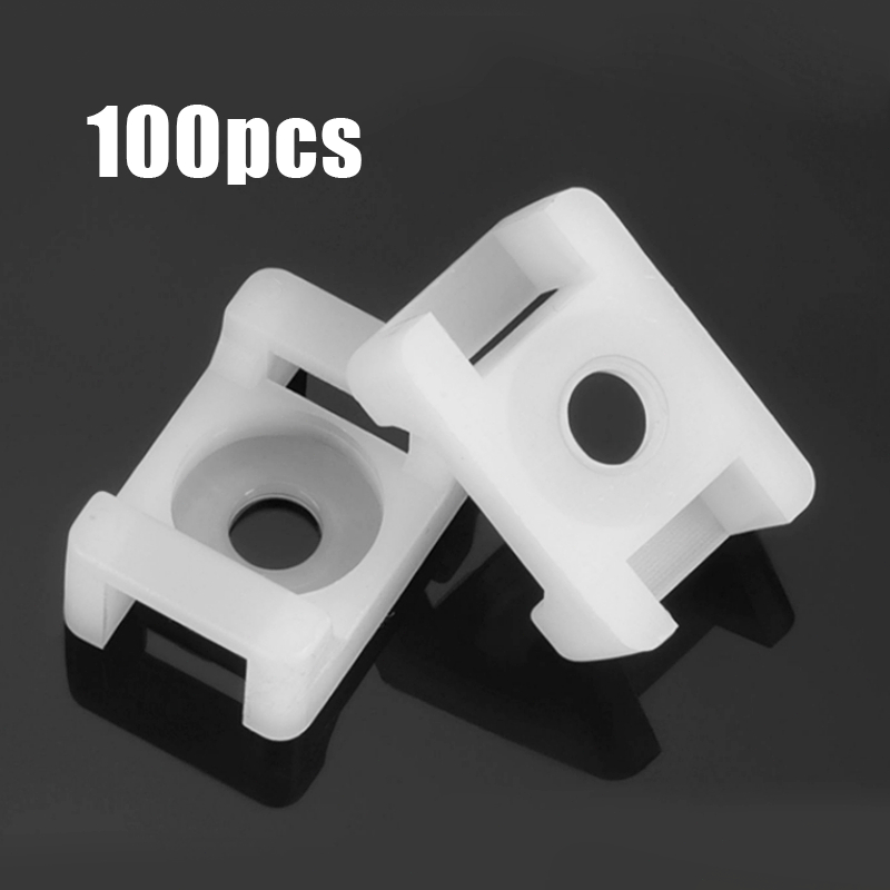 100pcs Dudukan Kabel Ties Tie Base Tie Mount Tie Mount Cord Organizer HC1 HC2