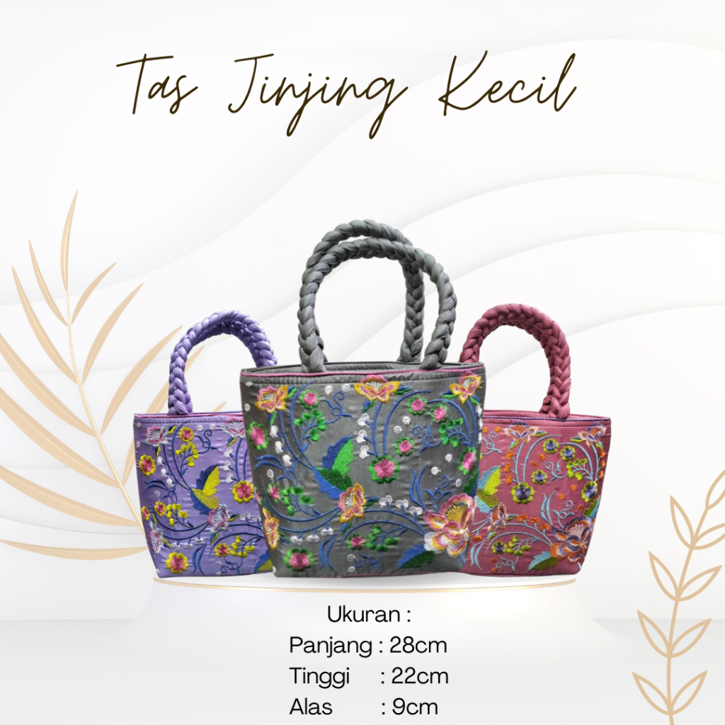 Tas Wanita Terbaru / Tas Jinjing Bordir / Tas Jinjing Kecil Resleting / Bayar ditempat