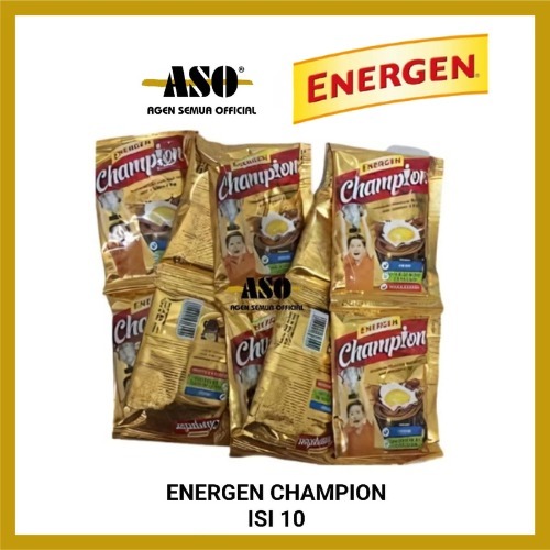 

Energen CHAMPION 35gr - Minuman Serbuk rasa Cokelat Malt RENCENG