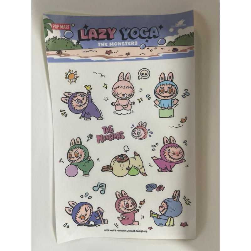 

STICKER LABUBU LAZY YOGA || POPMART LABUBU THE MONSTER