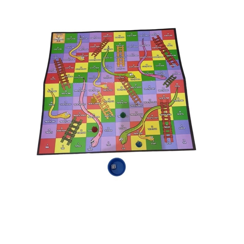 Mainan Ular Tangga Ludo Set Kocokan Dadu Ukuran 31 cm