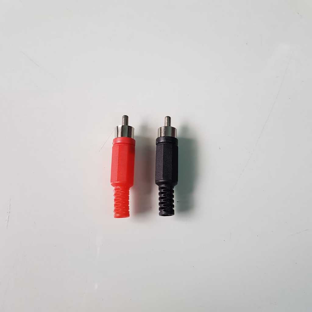 Jack RCA Male Plastik JR 3803 Jek RCA PVC Plug RCA Male Kepala Jack Audio Jack RCA Buntut Plastik