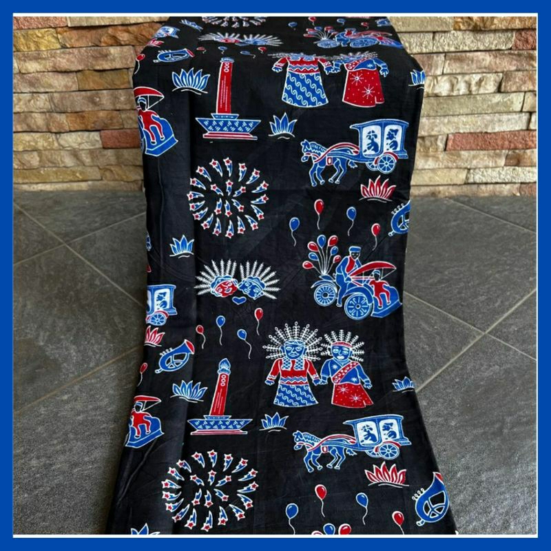 kain batik motif ondel ondel jakarta