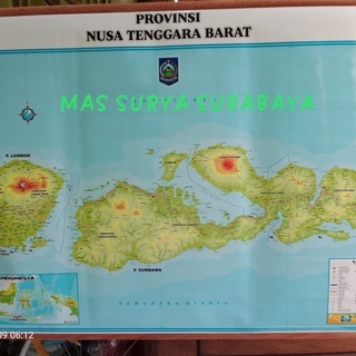 

Peta Provinsi NTB / Nusa Tenggara Barat Kecil Bingkai