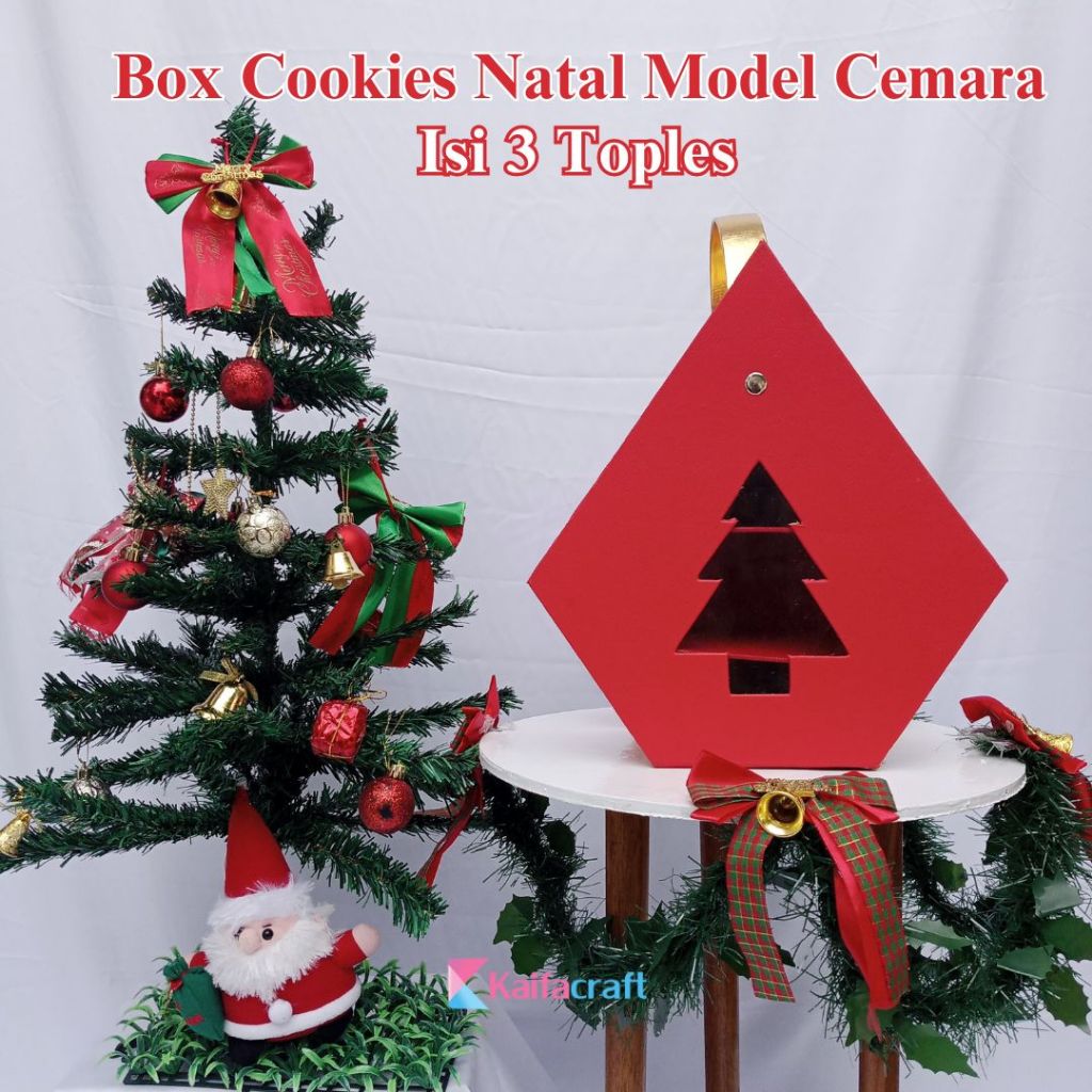 

NEW COLLECTION | TERMURAH BOX HAMPERS COOKIES ISI 3 TOPLES MODEL CEMARA