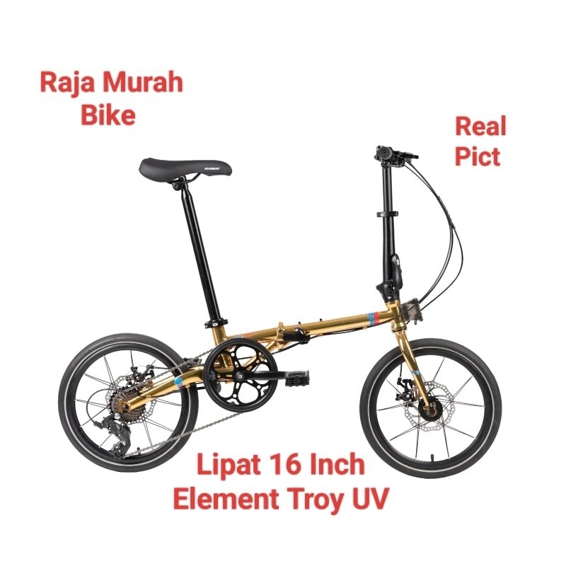 Sepeda Lipat Element Troy 8Sp UV Sepeda Lipat 16 Inch Element Troy UV Chrome Element Troy Gradient