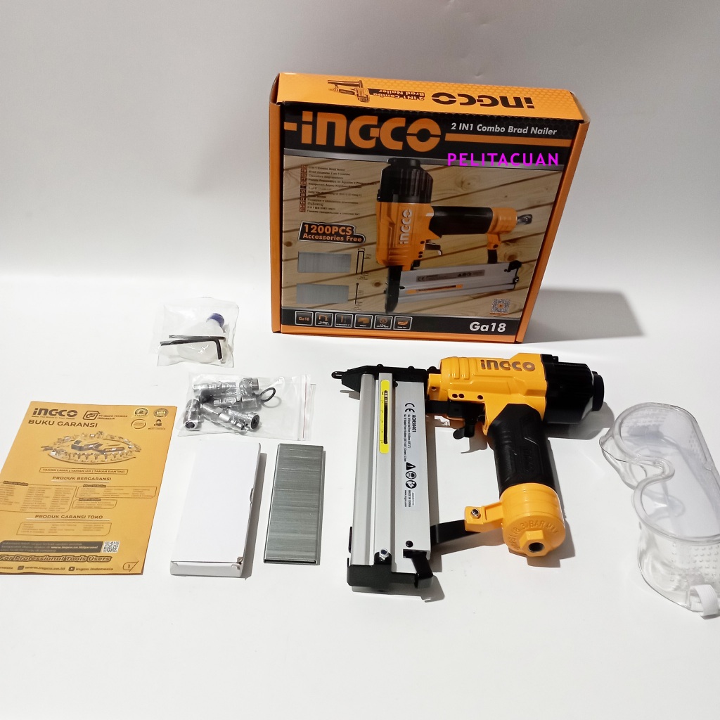 Mesin Paku Tembak 2 in 1 F50 Ingco Air Nailer