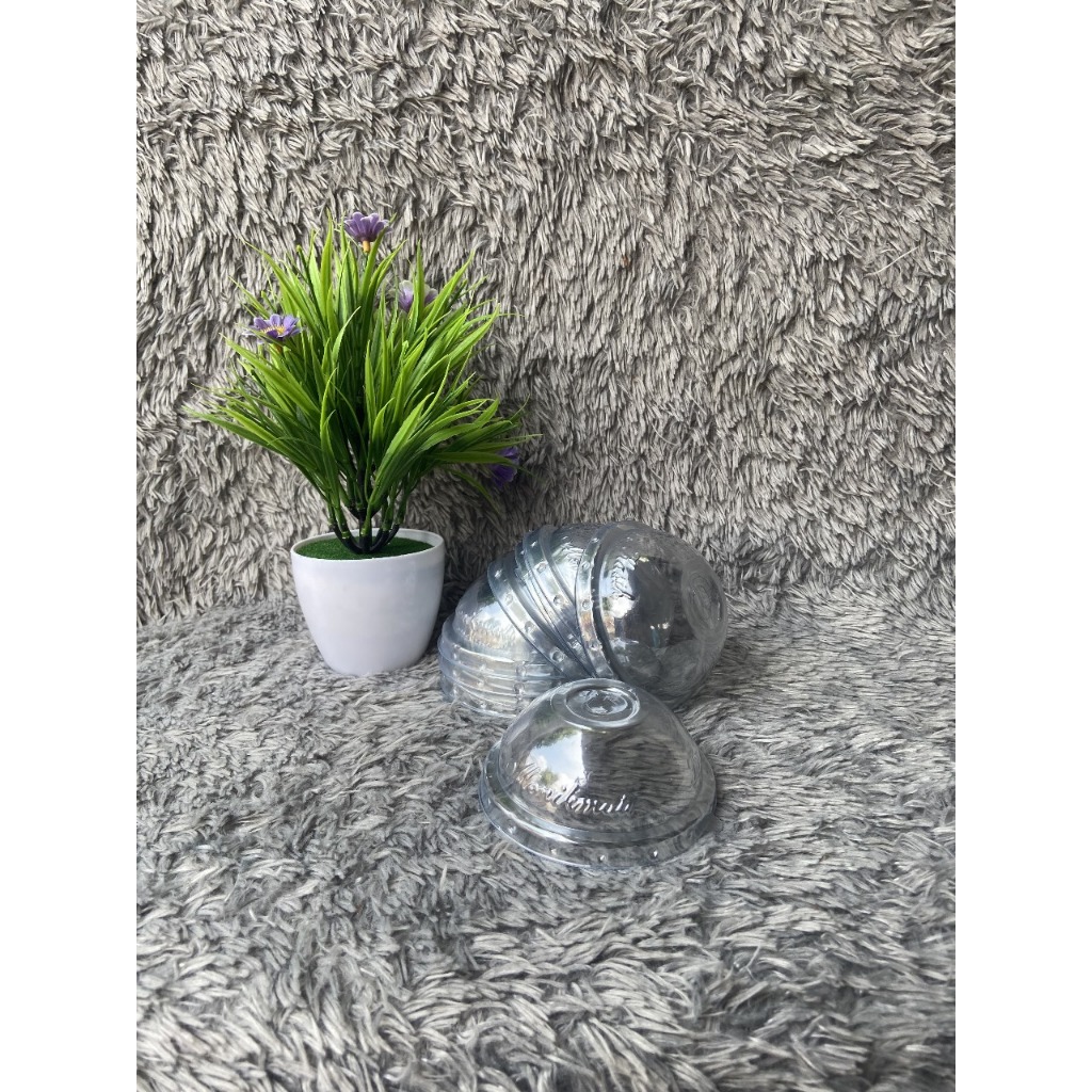 (Grosir) Tutup Gelas Cembung Plastik Model Oval Cembung (50) Tutup Gelas Es Bening Untuk Semua Gelas