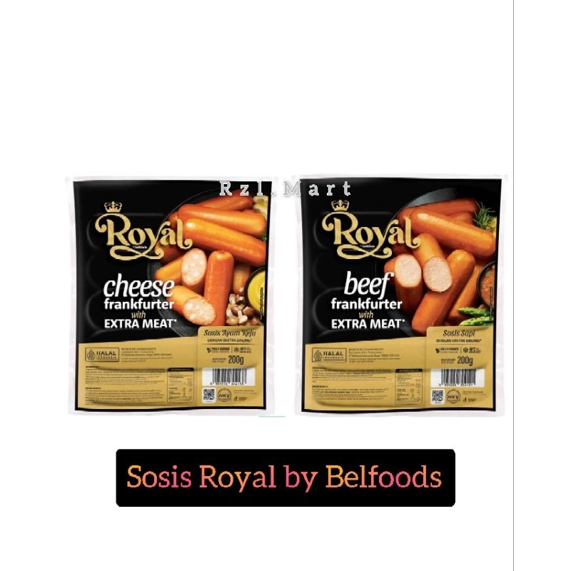 

belfoods royal cheese chicken sausages || beef frankfruter 200gr