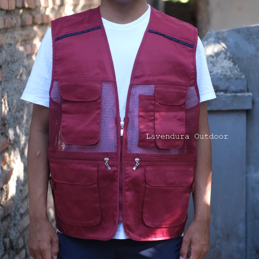 Mark Vest Tbuc Vest Jacket Windproof Waterproof Mark Vest Red Original Tbuc Vest jacket gunung outdo