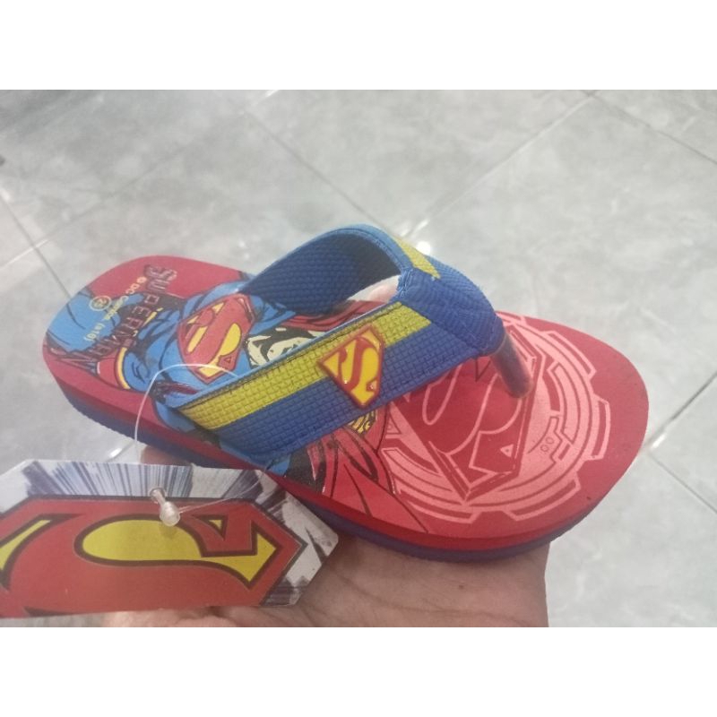 Sandal Jepit Ando Superman Anak - Merah